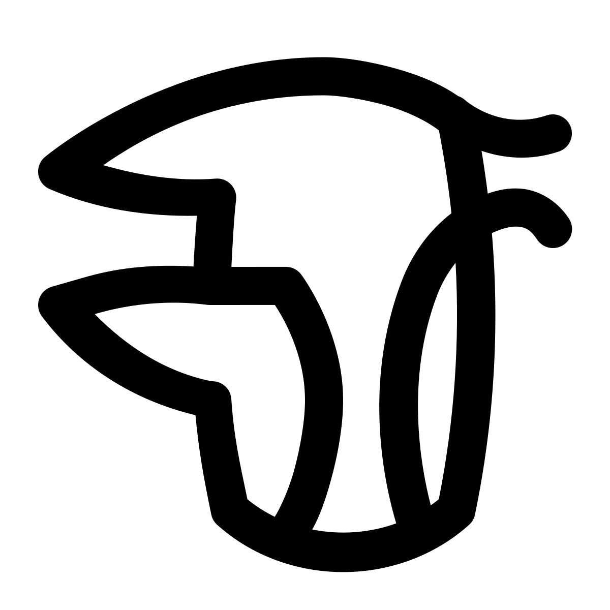 puffy outline style caliper icon
