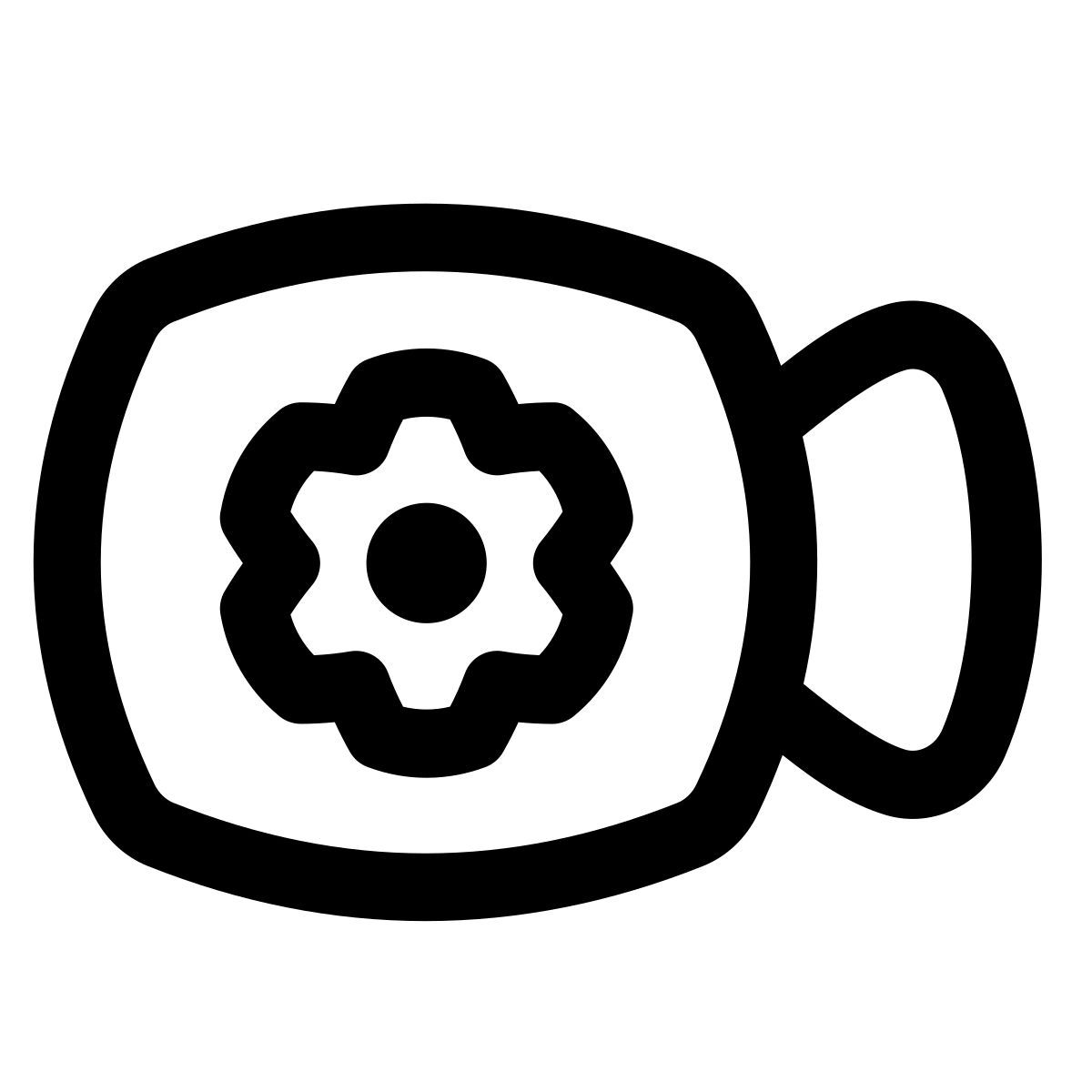 puffy outline style automazione camera icon