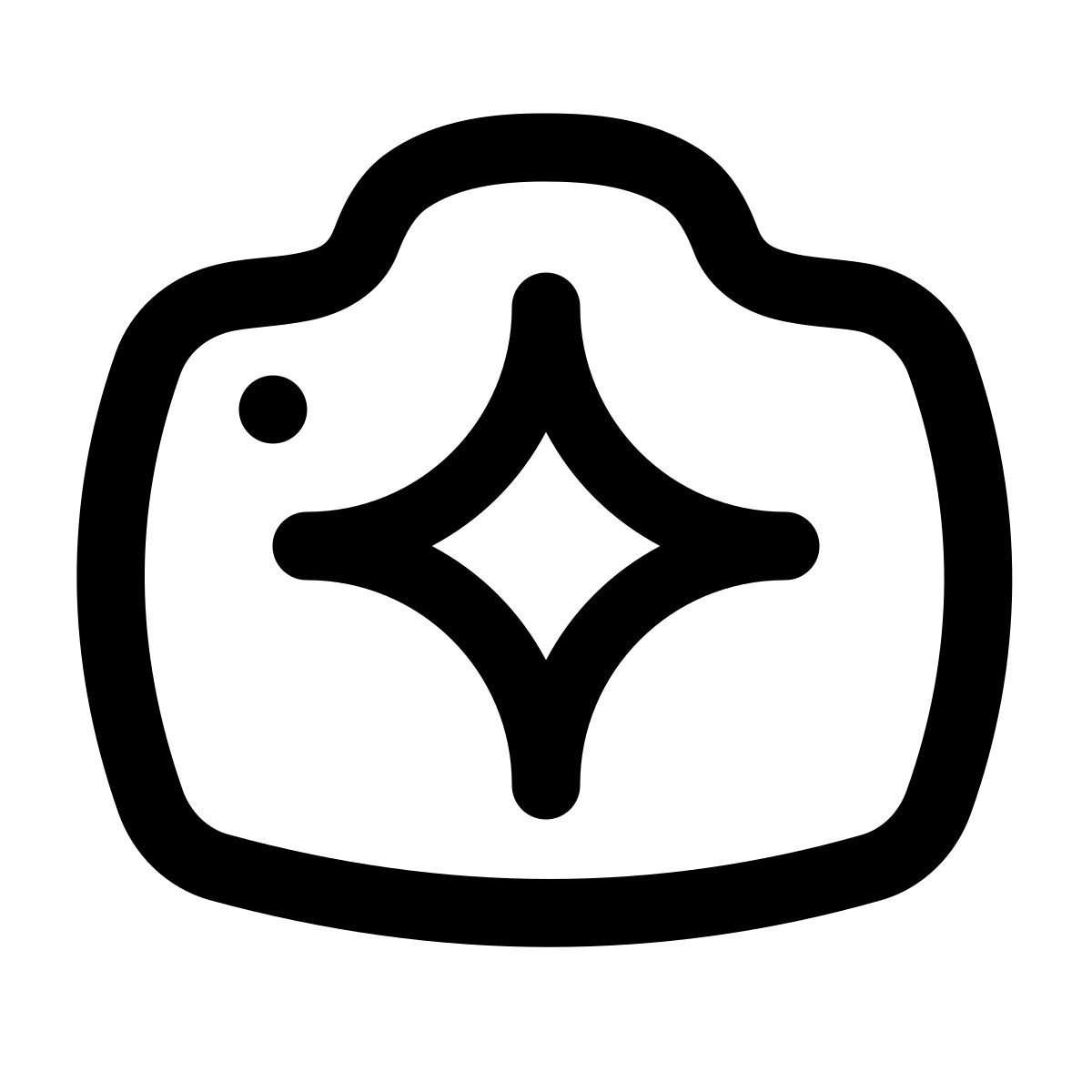 puffy outline style macchina fotografica icon