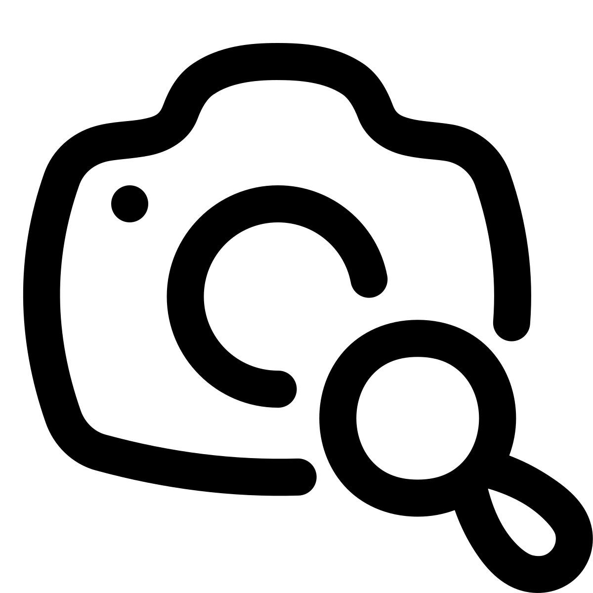 puffy outline style camera identification icon