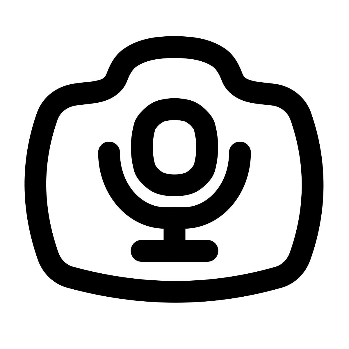 puffy outline style kamera mikrofon icon