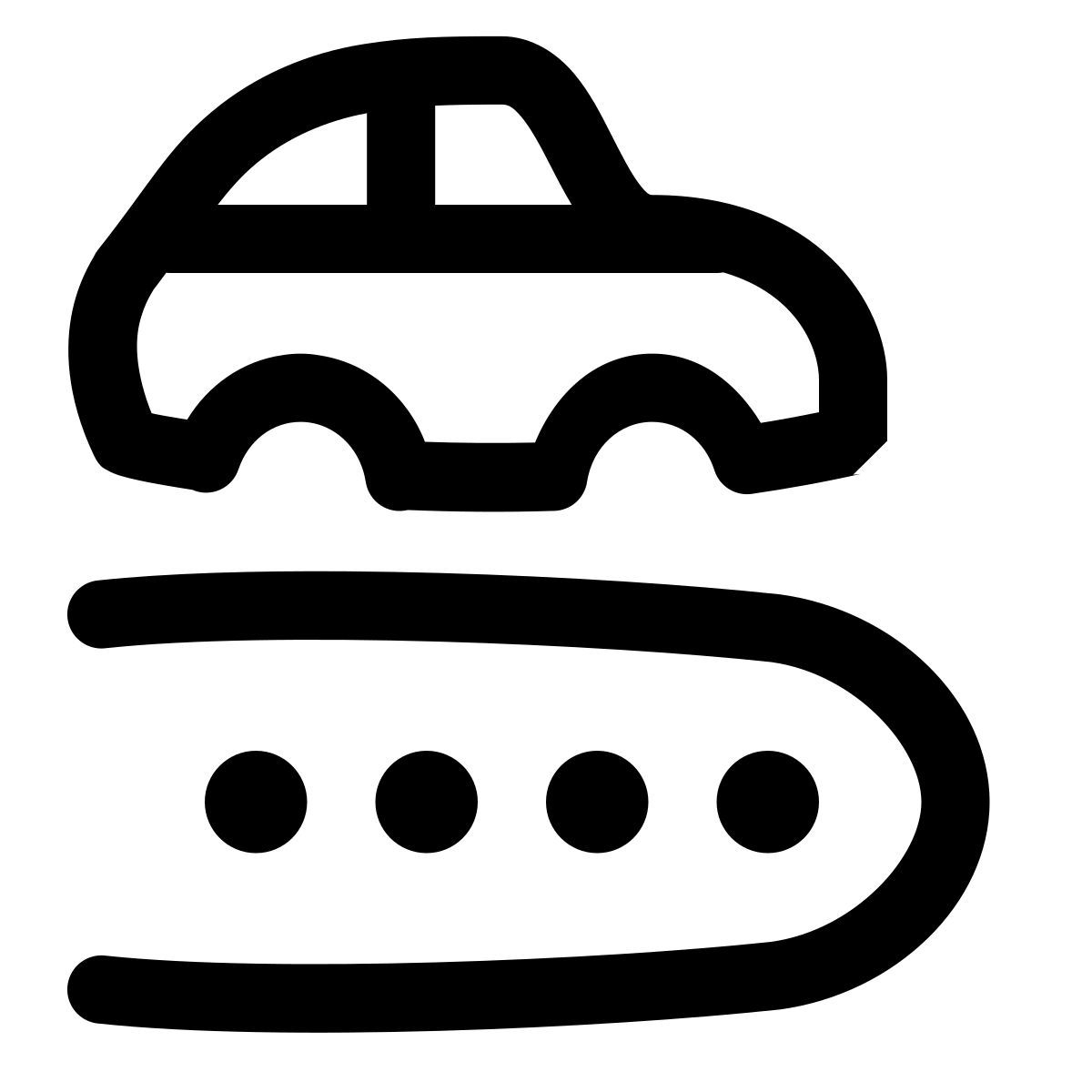 puffy outline style production automobile icon