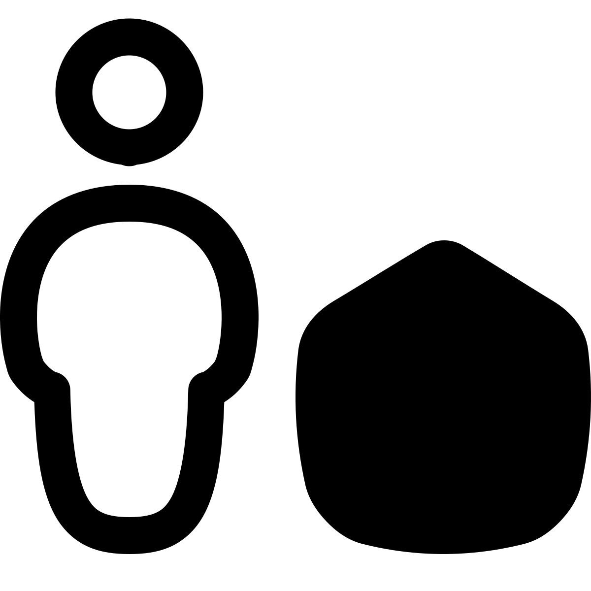 puffy outline style asset icon
