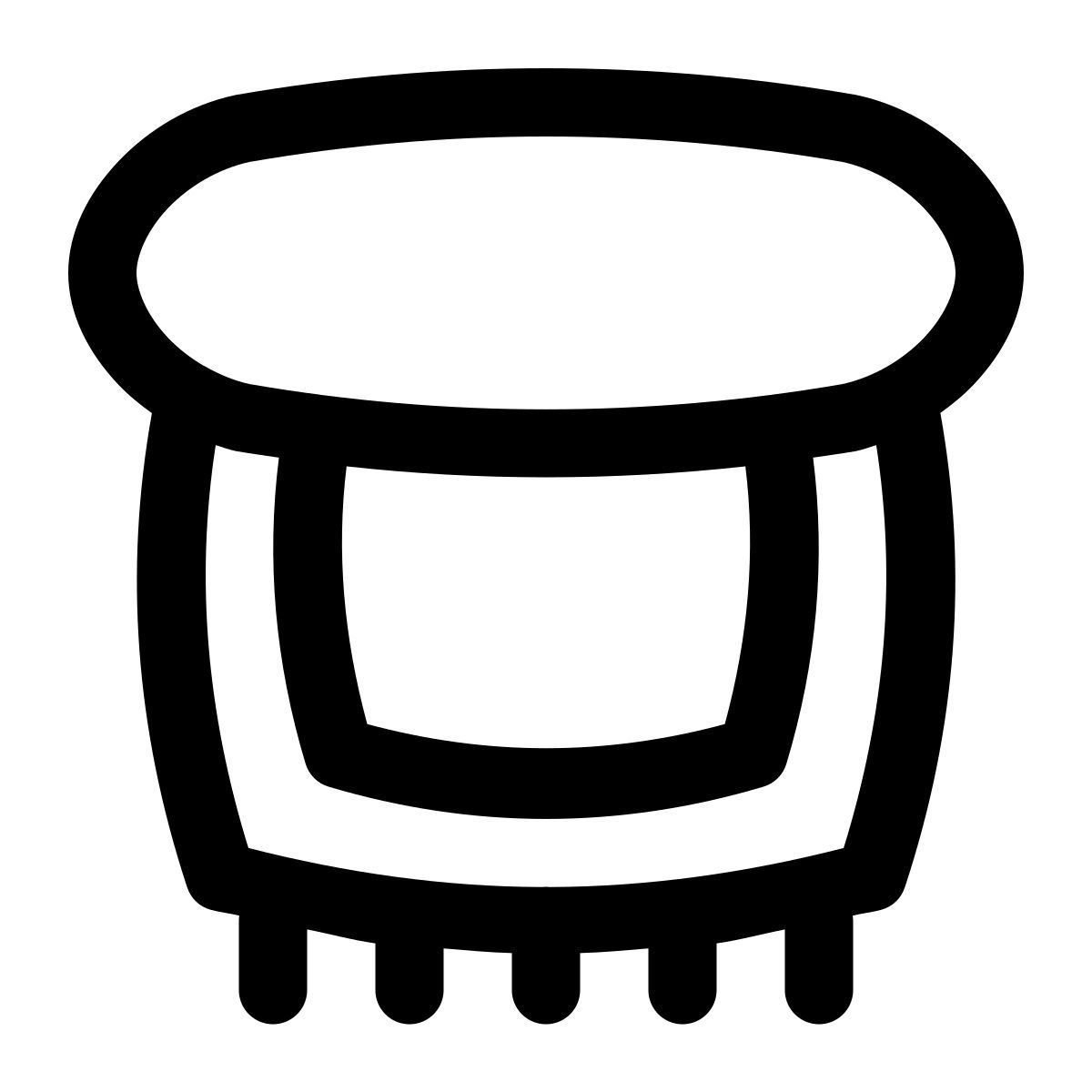 puffy outline style ковер icon
