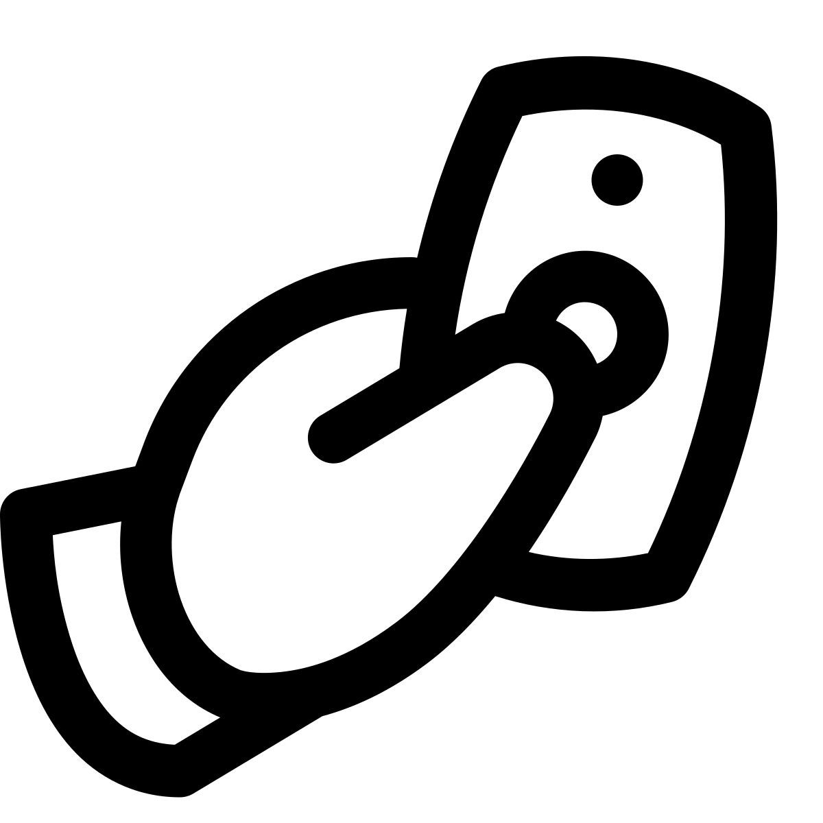 puffy outline style argent liquide en main icon