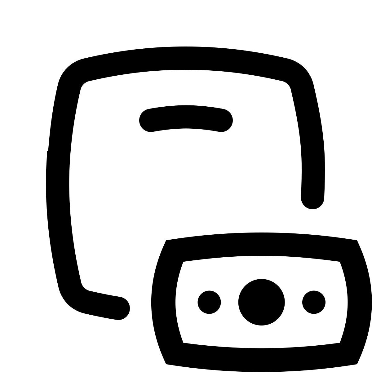 puffy outline style cash on delivery icon