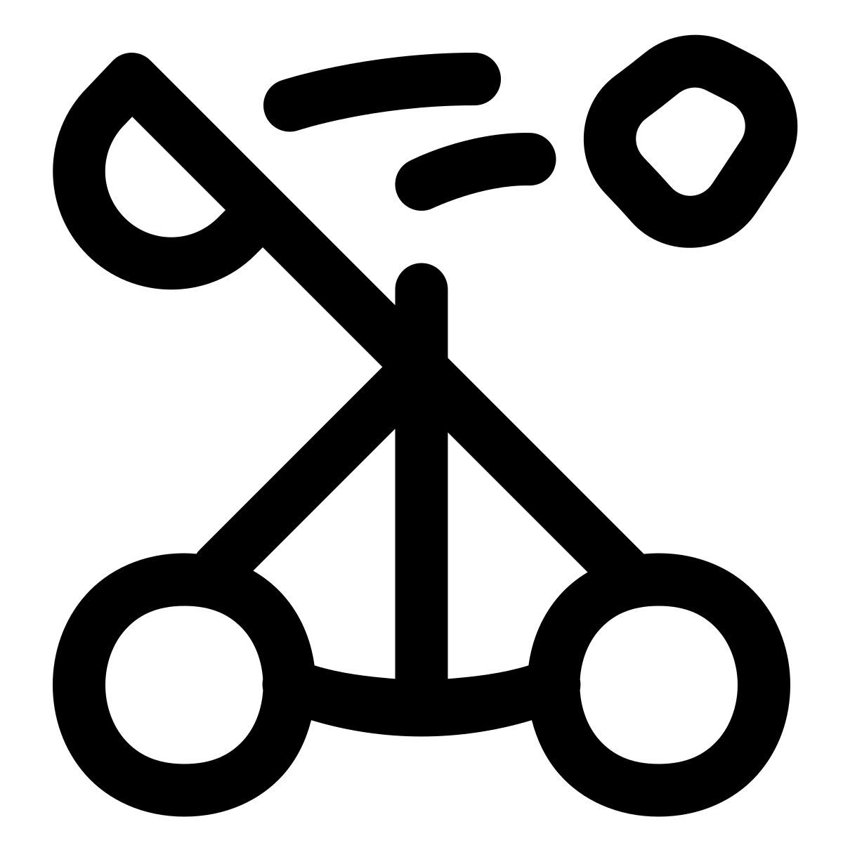 puffy outline style catapult icon