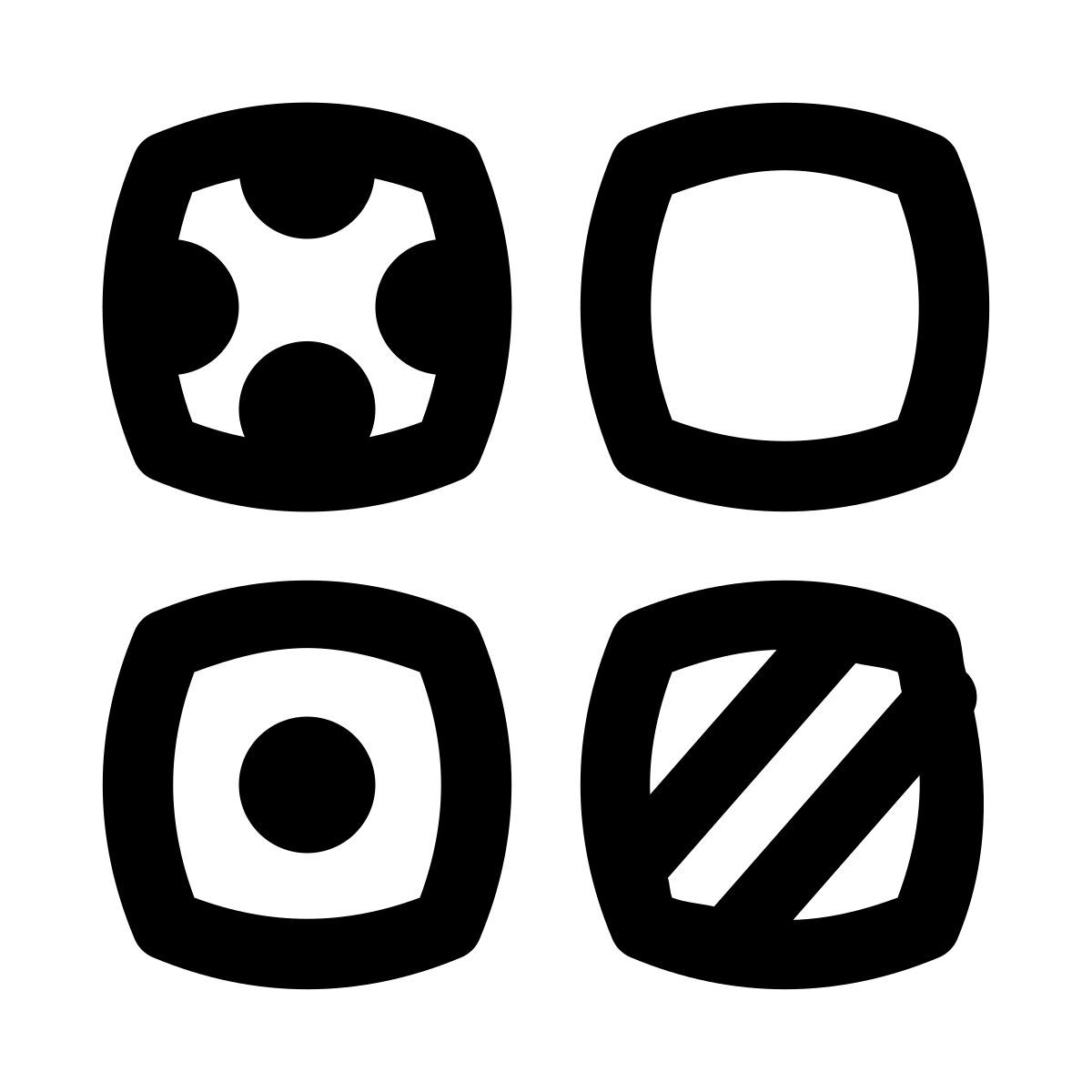 puffy outline style classer icon