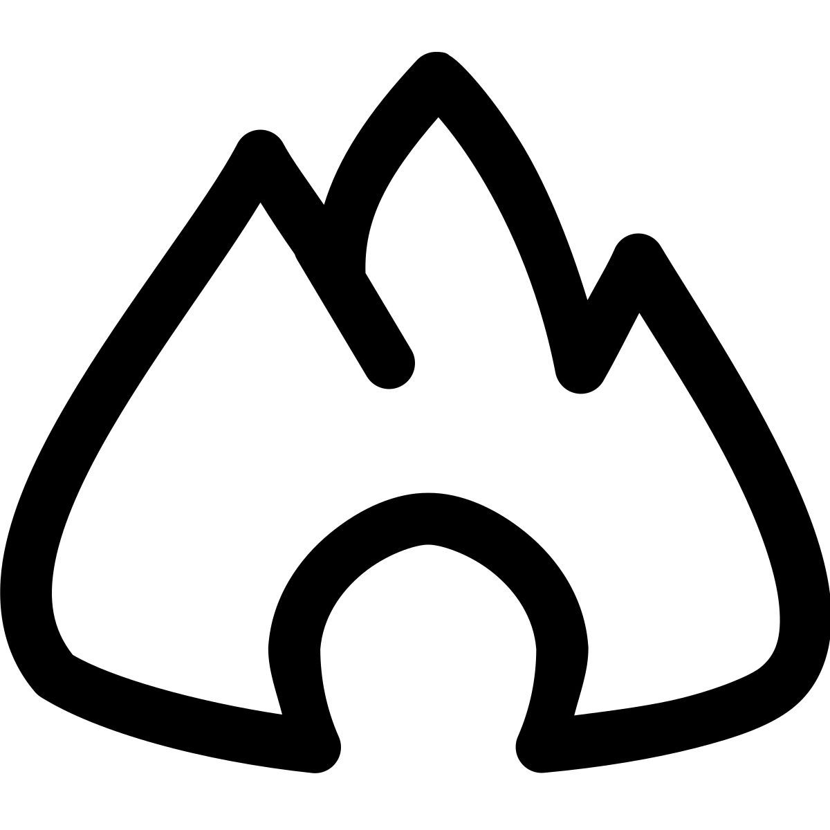 puffy outline style 洞穴 icon