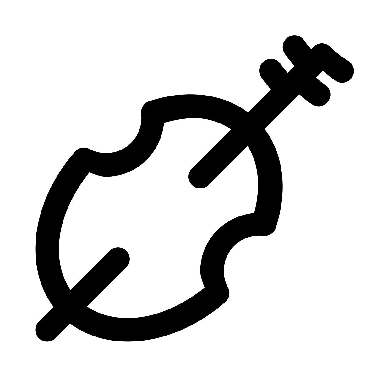puffy outline style violoncello icon