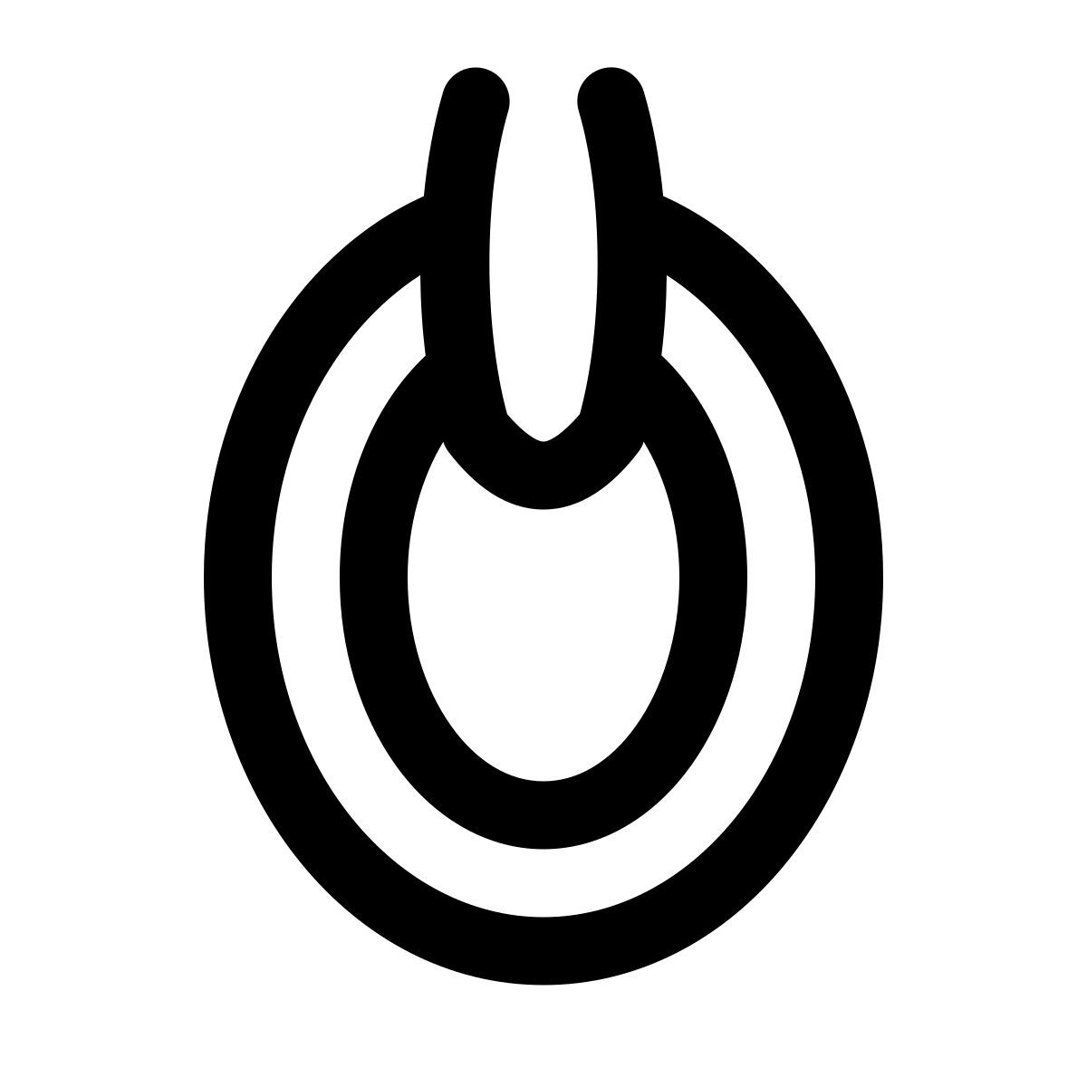 puffy outline style chain end icon