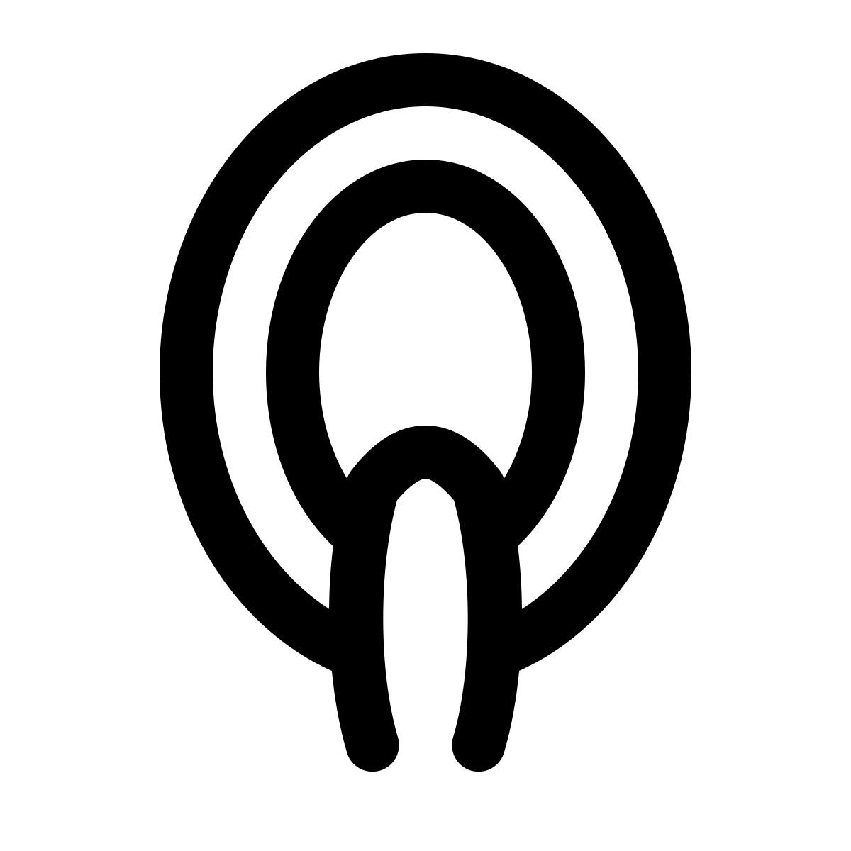 puffy outline style chain start icon