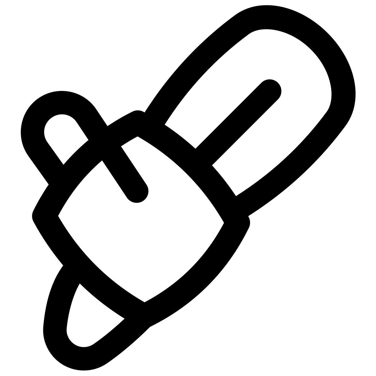 puffy outline style motosega icon