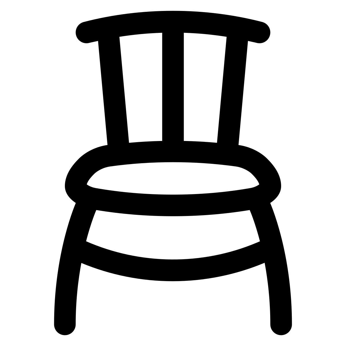 puffy outline style cadeira icon