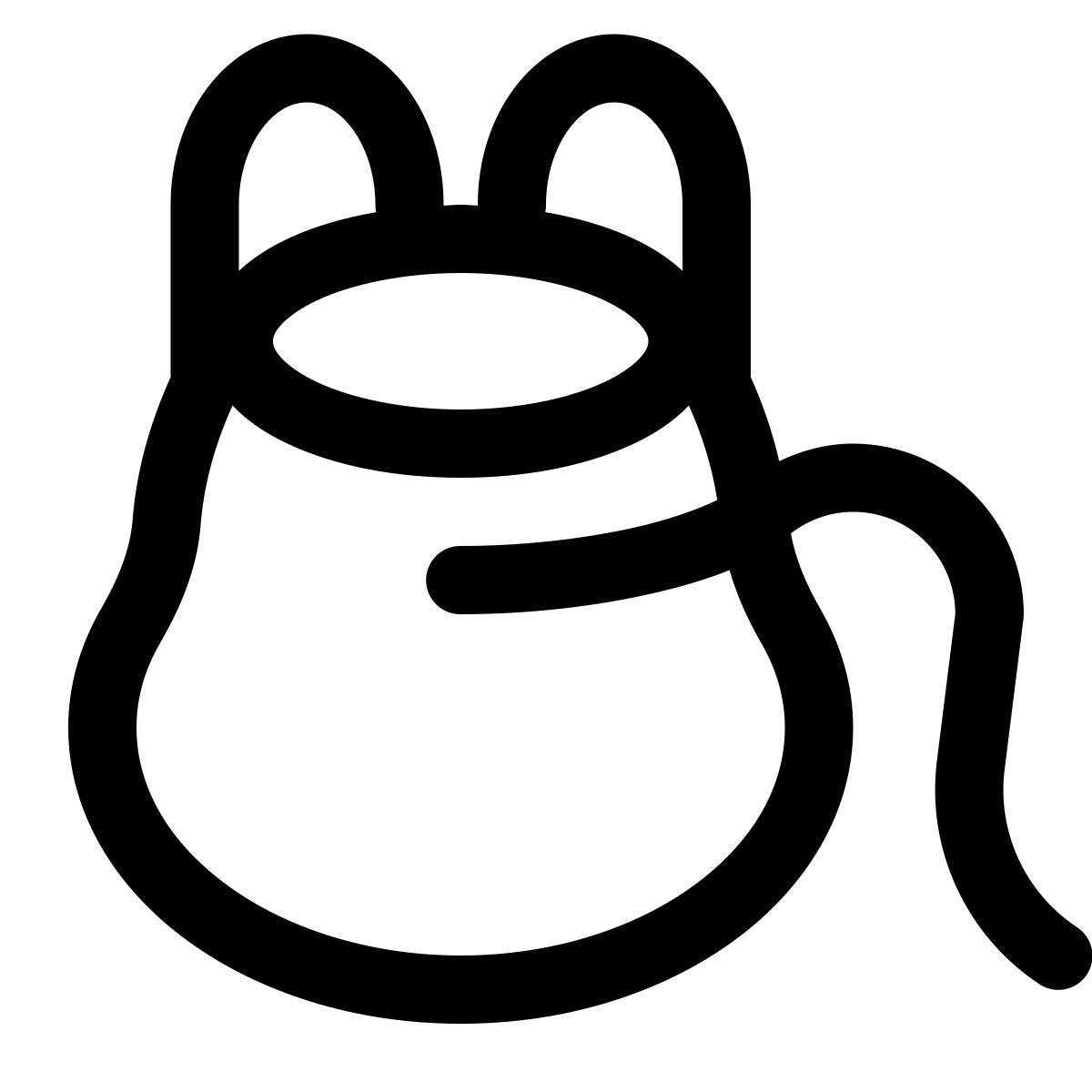 puffy outline style sac à magnésie icon