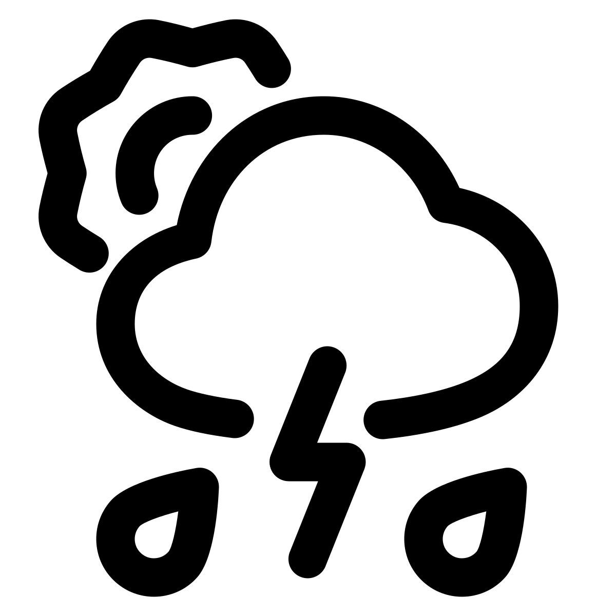 puffy outline style forecast icon