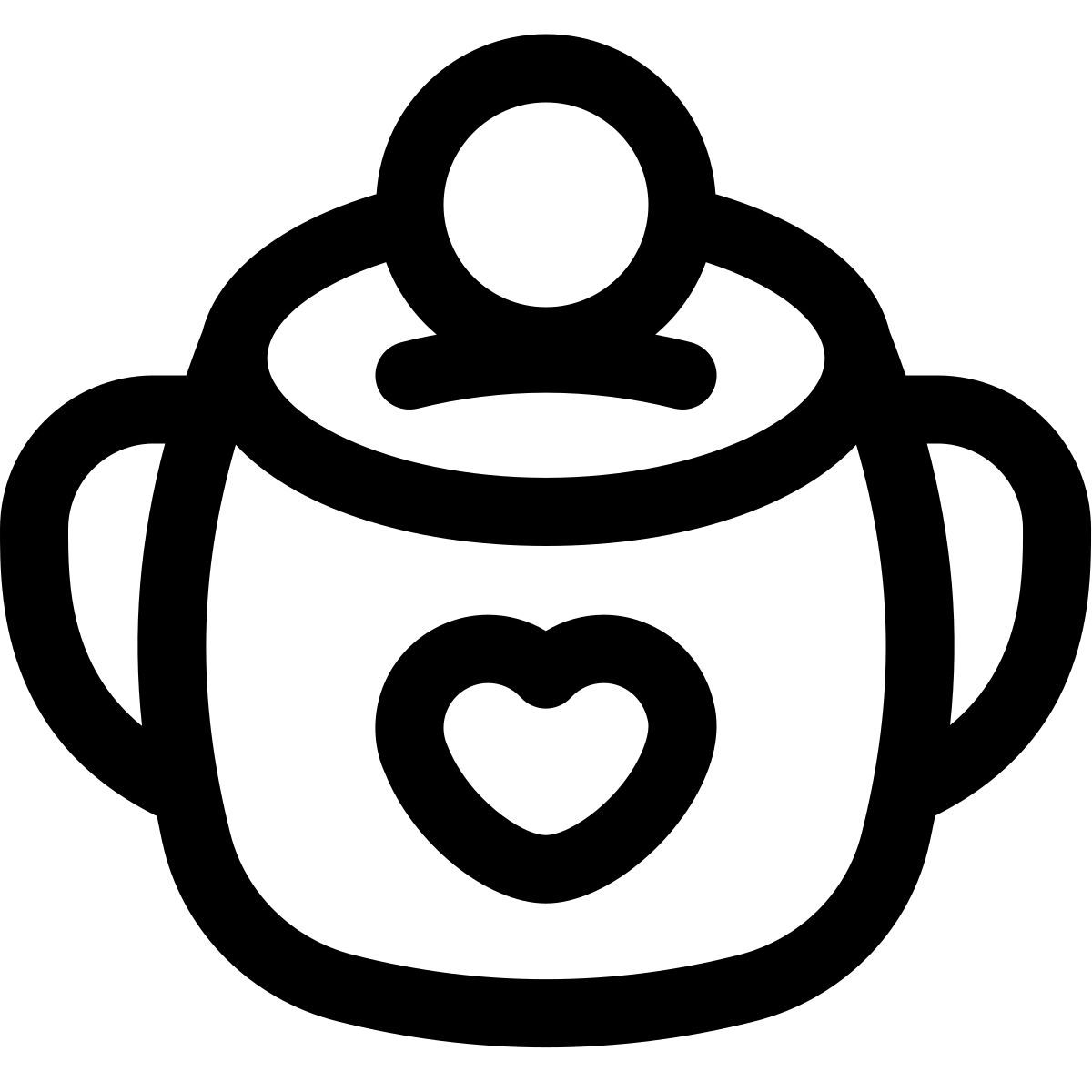 puffy outline style wohltätigkeitsbox icon