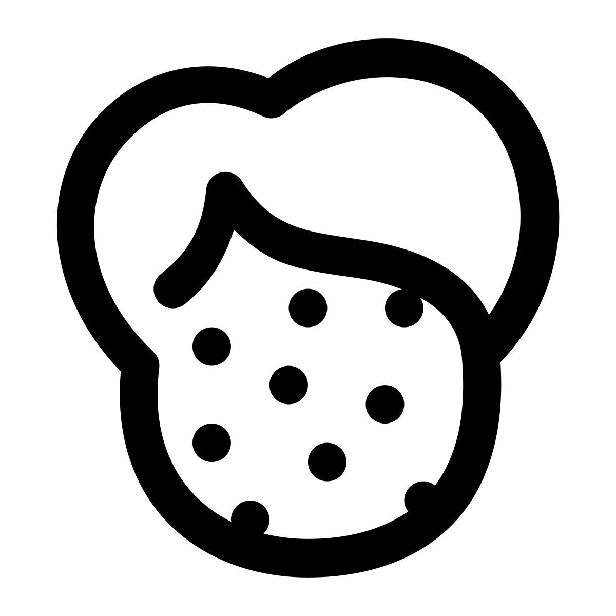 puffy outline style windpocken icon