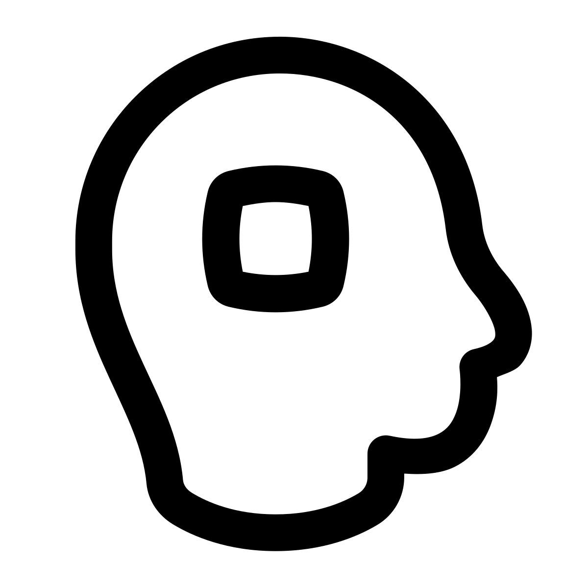 puffy outline style astillado icon