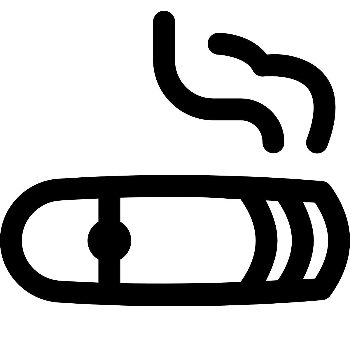 puffy outline style charuto icon