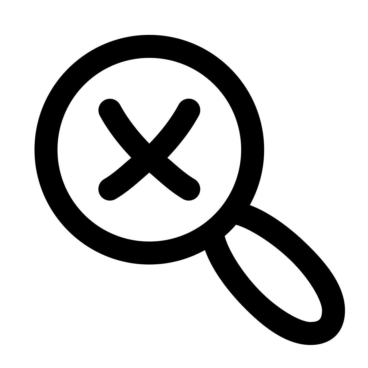 puffy outline style clear search icon