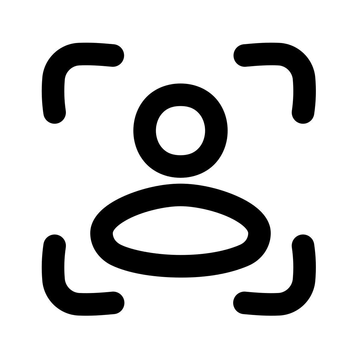 puffy outline style client management icon