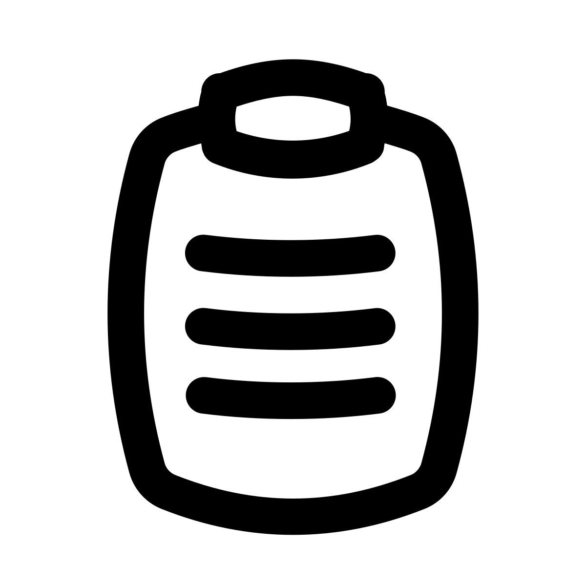 puffy outline style portapapeles icon