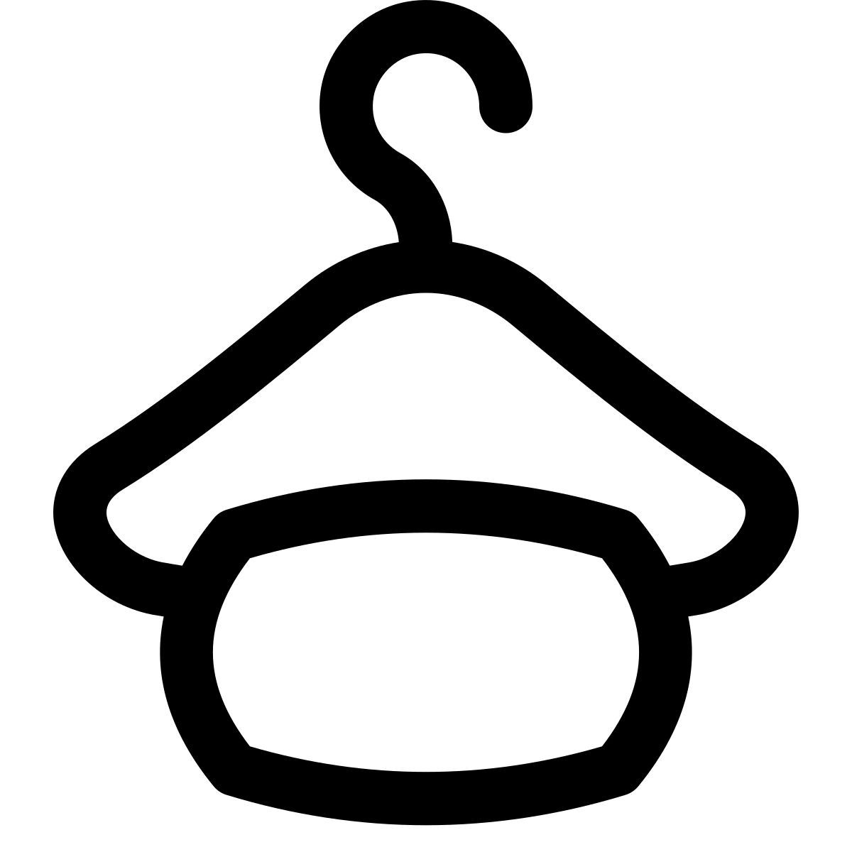 puffy outline style guardarropa icon