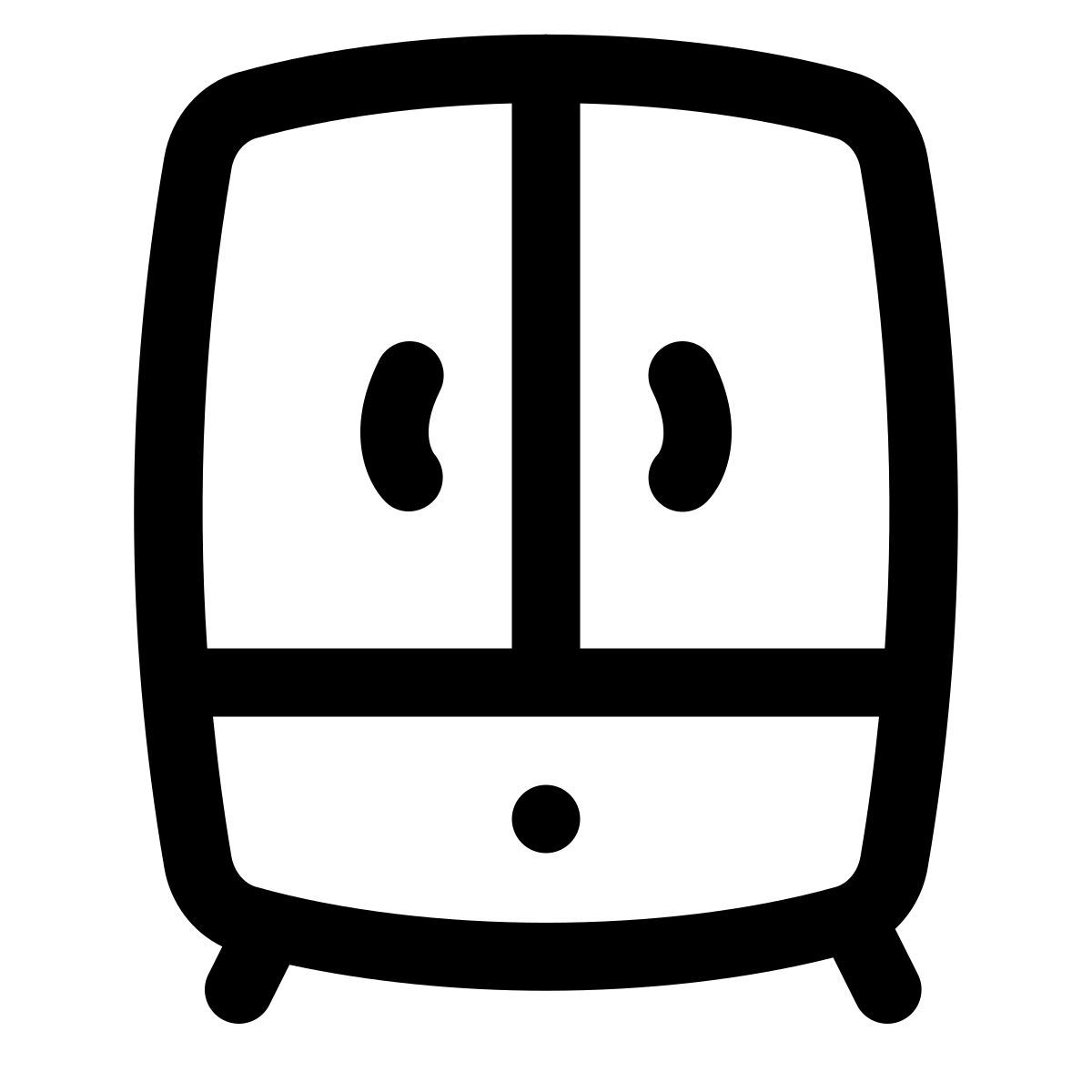 puffy outline style armário de roupa icon