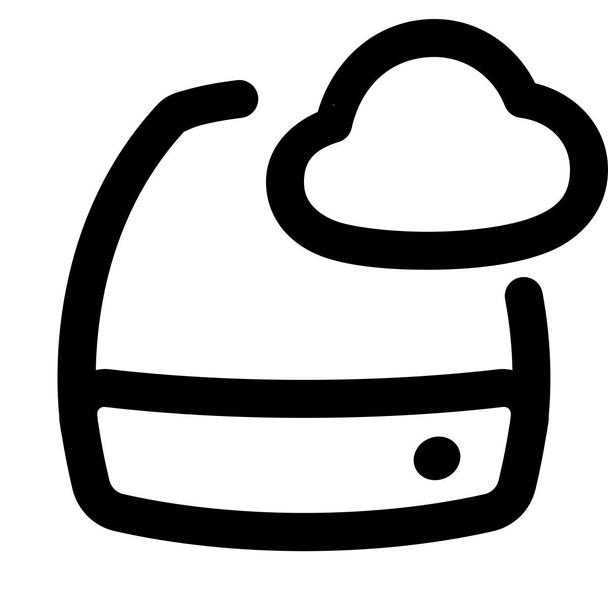 puffy outline style cloud speicherplatz icon
