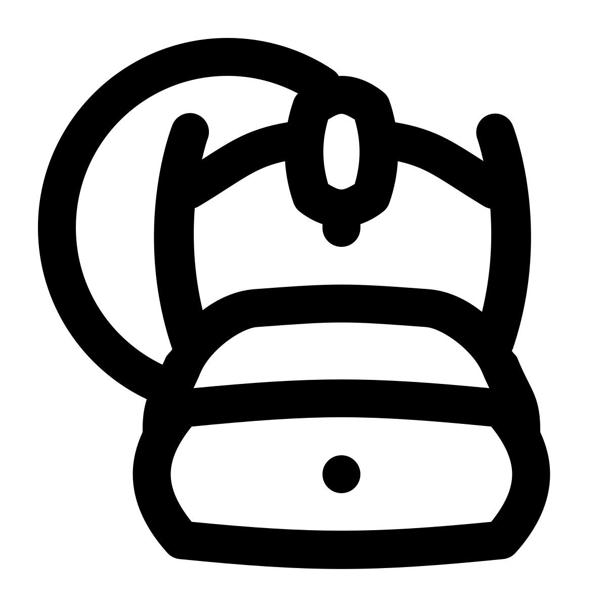 puffy outline style cnc machine icon
