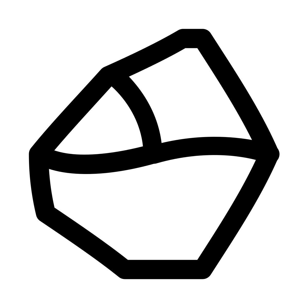 puffy outline style coal icon