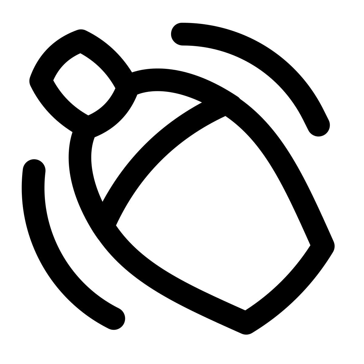 puffy outline style shaker à cocktail icon
