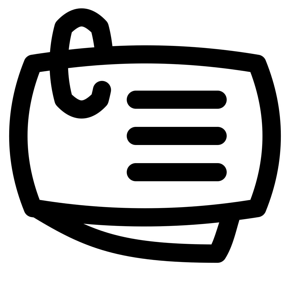 puffy outline style combi ticket icon