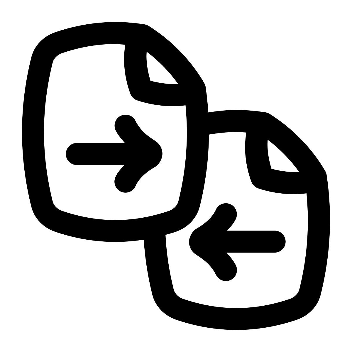 puffy outline style compare icon