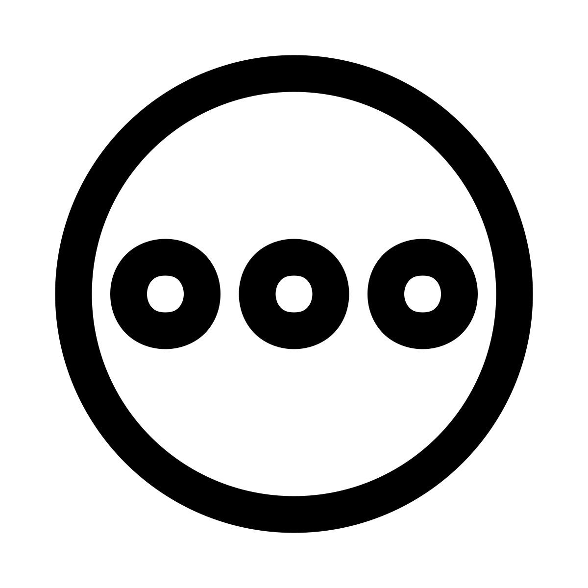 puffy outline style view more icon
