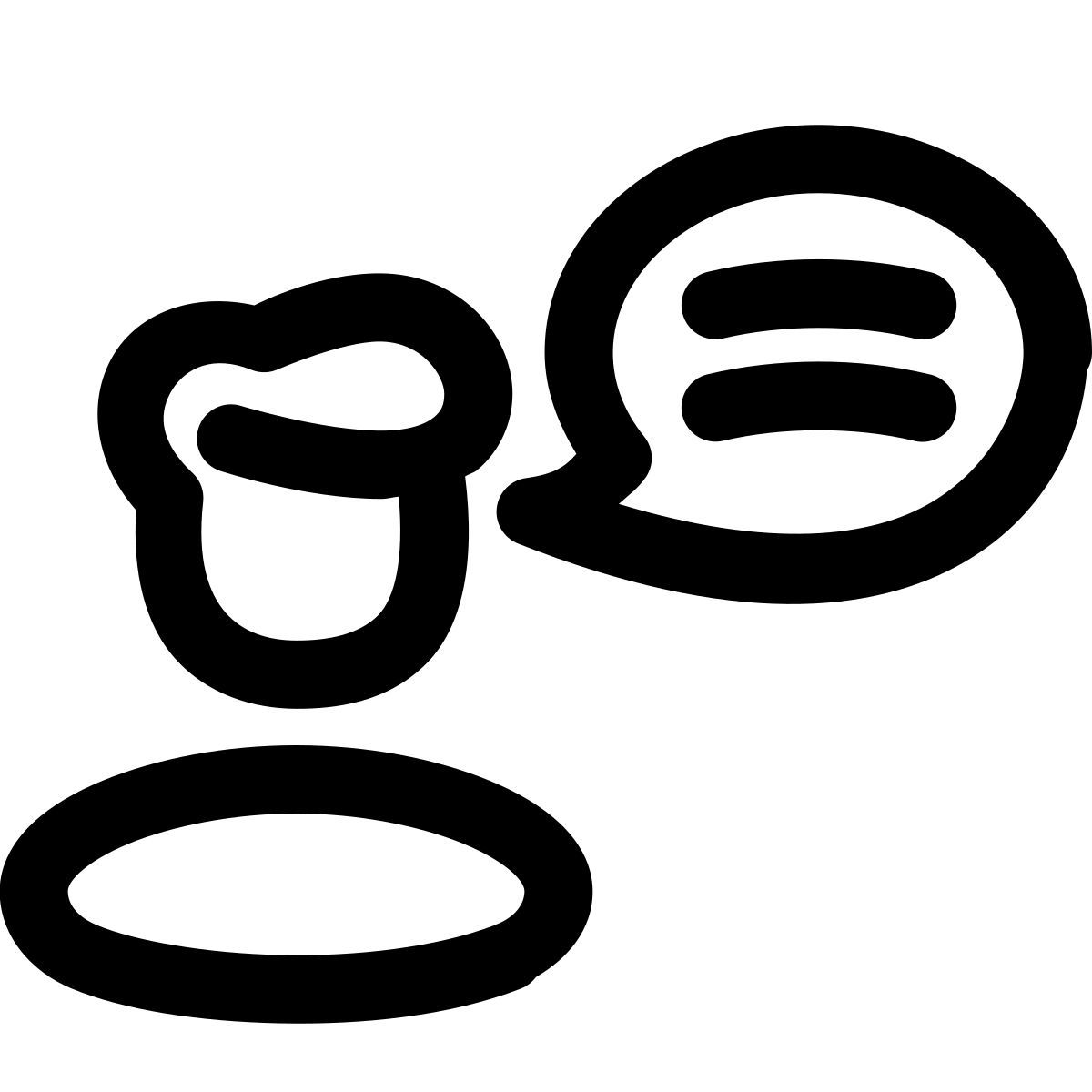 puffy outline style consultazione icon