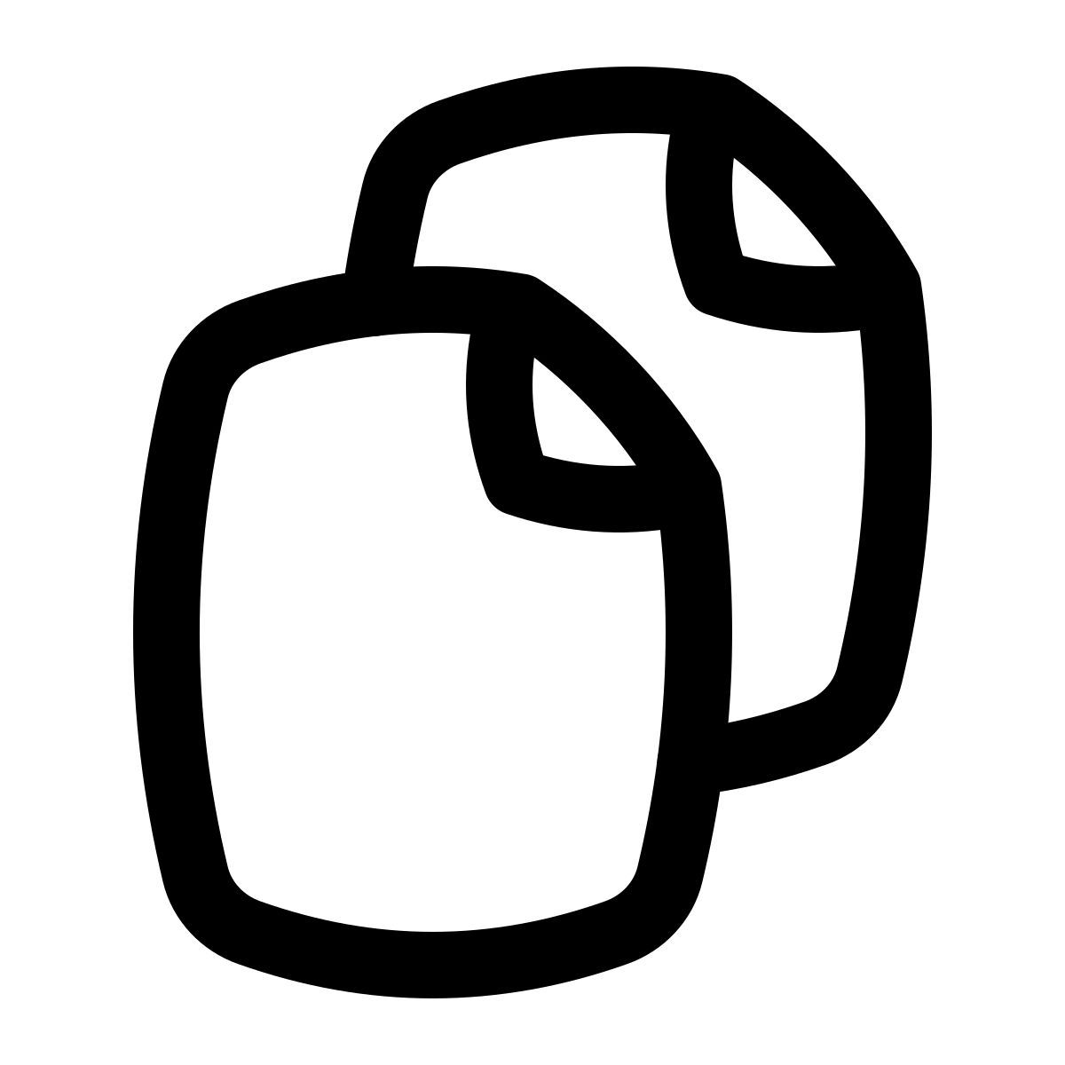 puffy outline style copy icon