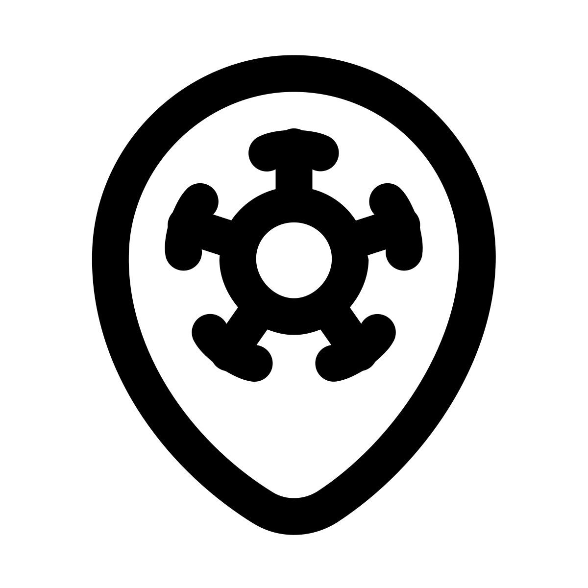 puffy outline style отметка на карте о расположении ковидария icon