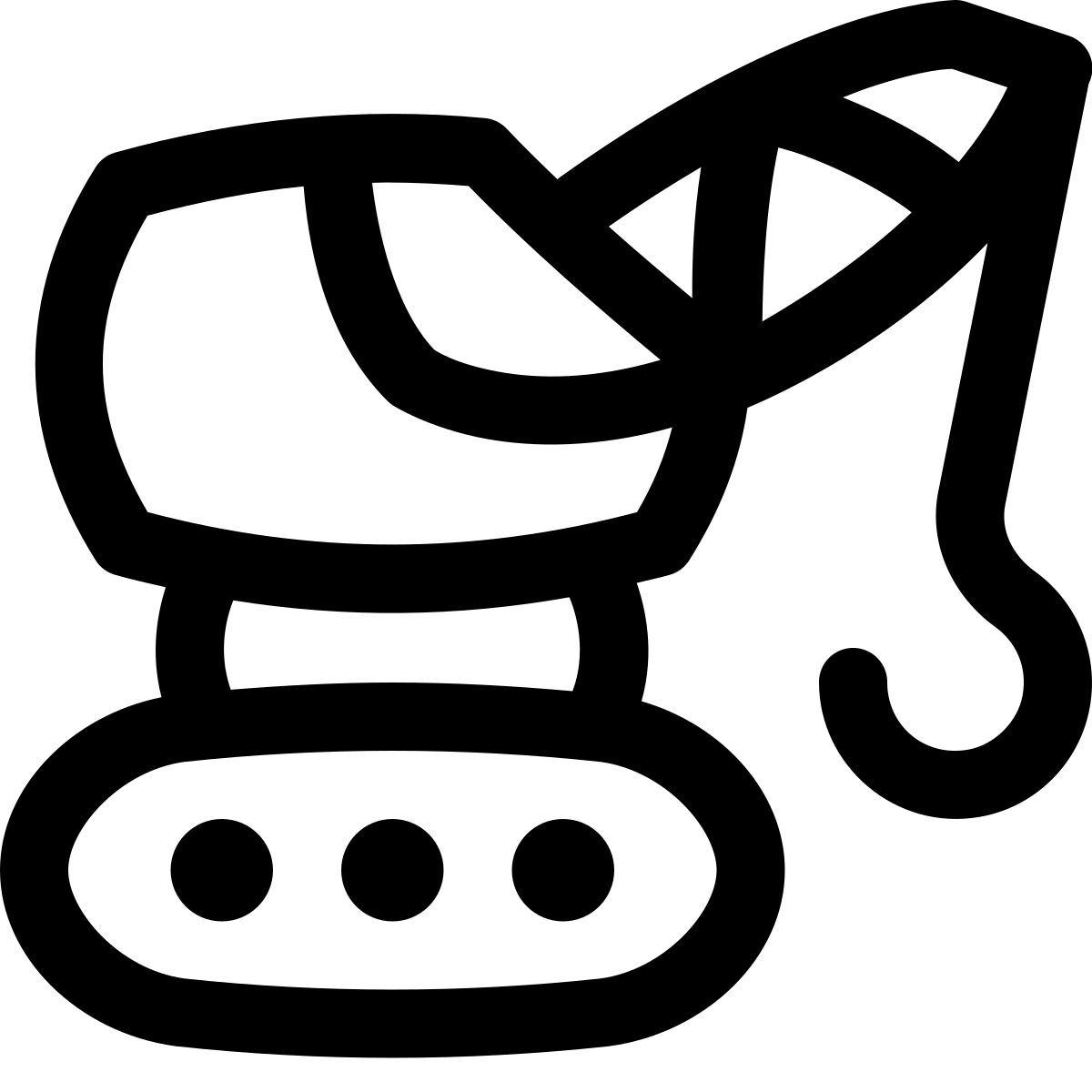 puffy outline style grúa icon