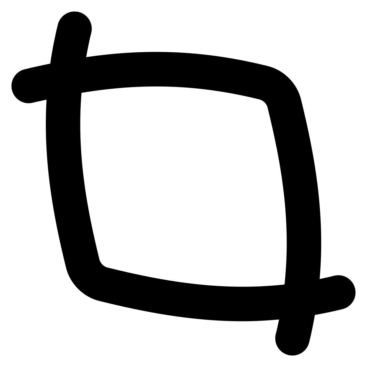 puffy outline style crop icon