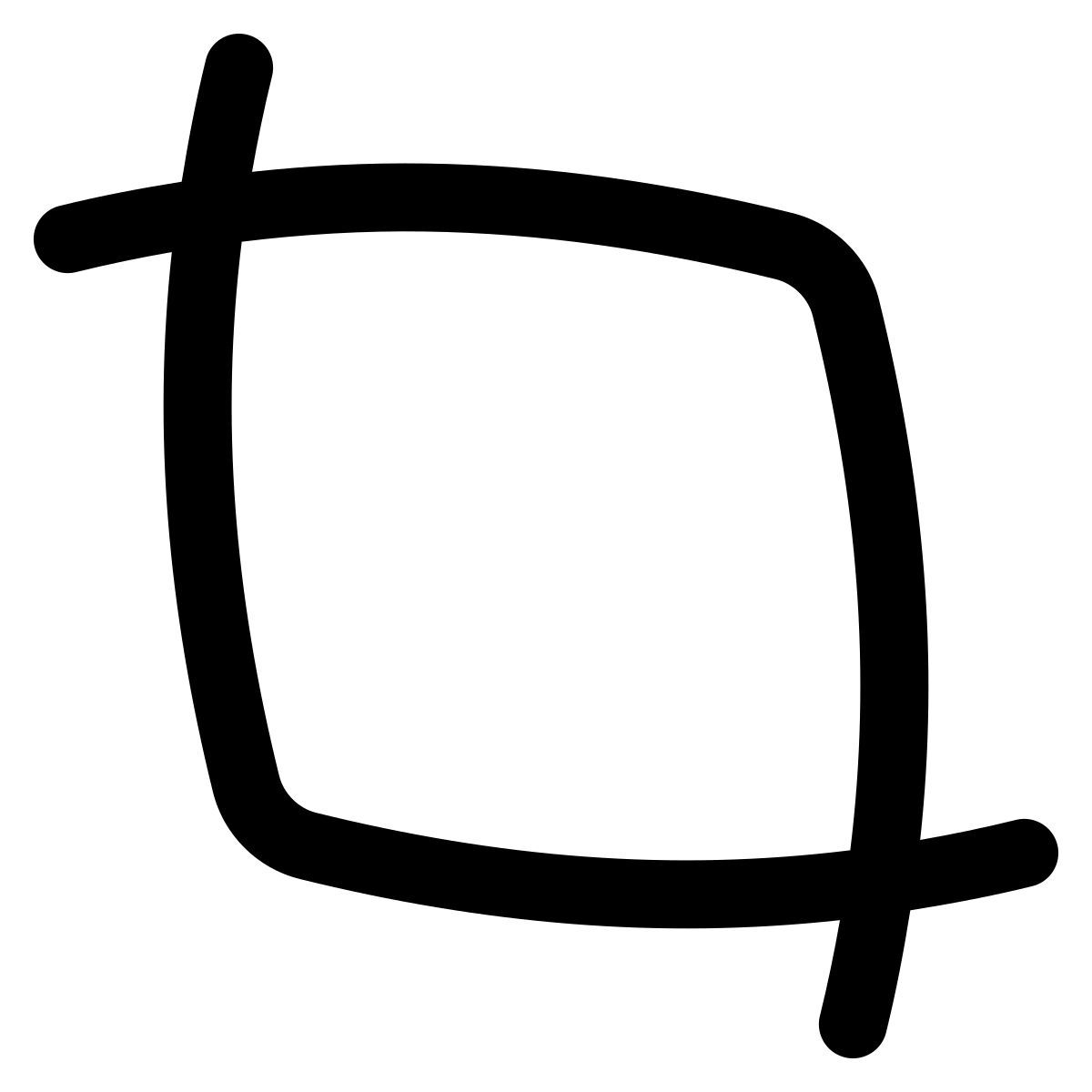 puffy outline style cortar icon