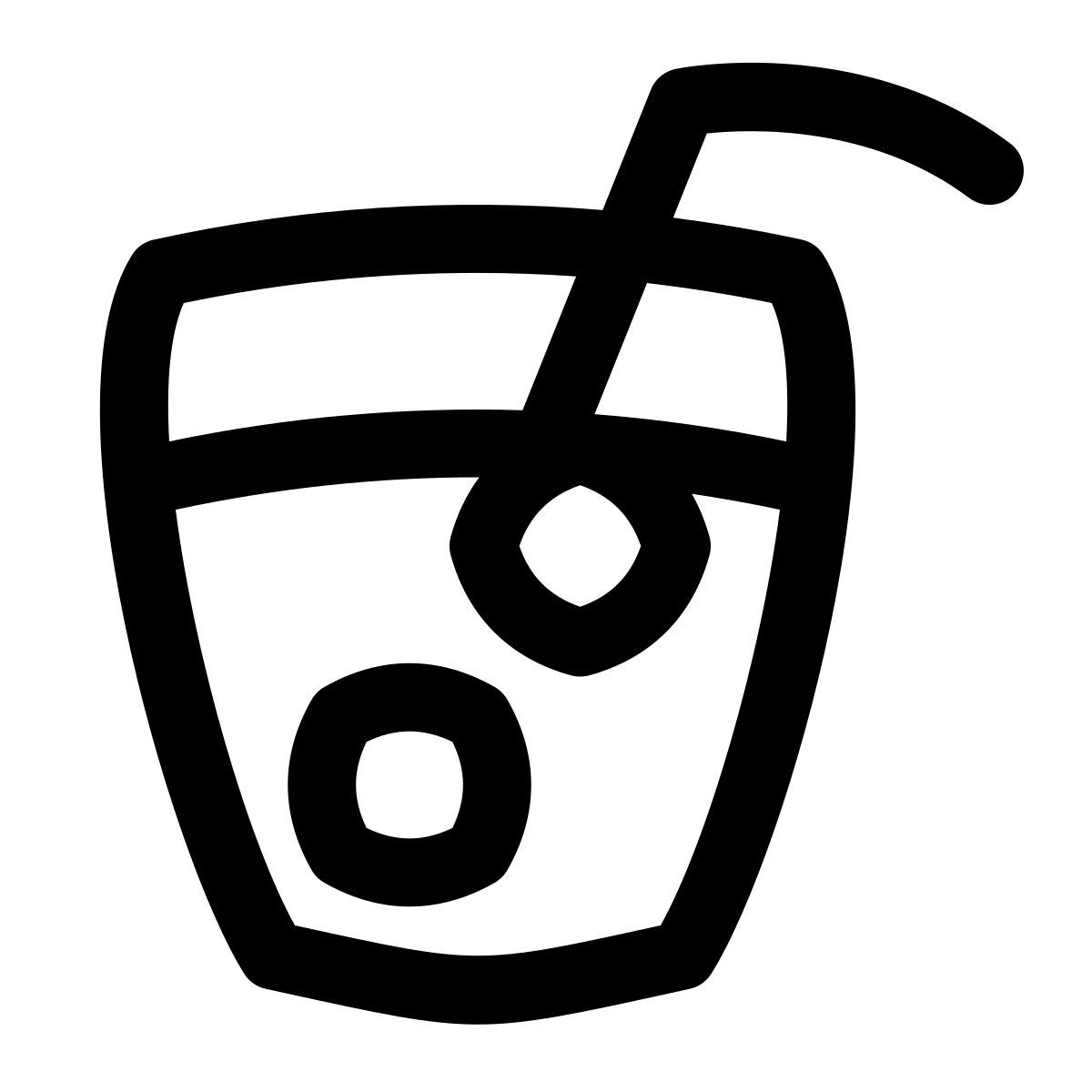 puffy outline style 꼬리 icon