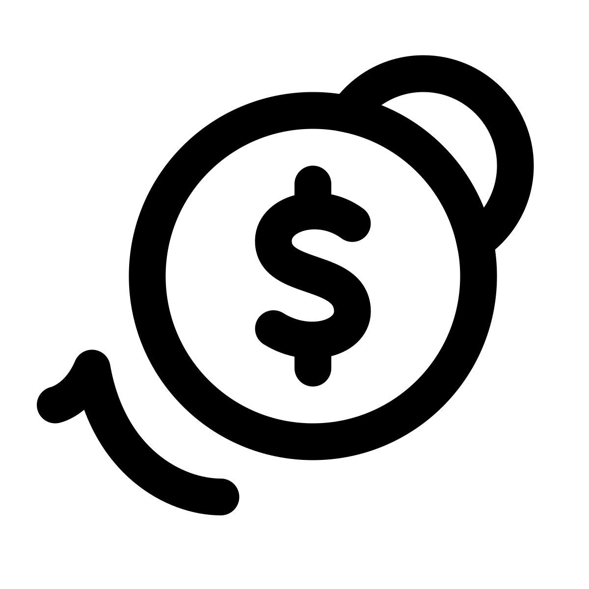 puffy outline style cambio de divisas icon