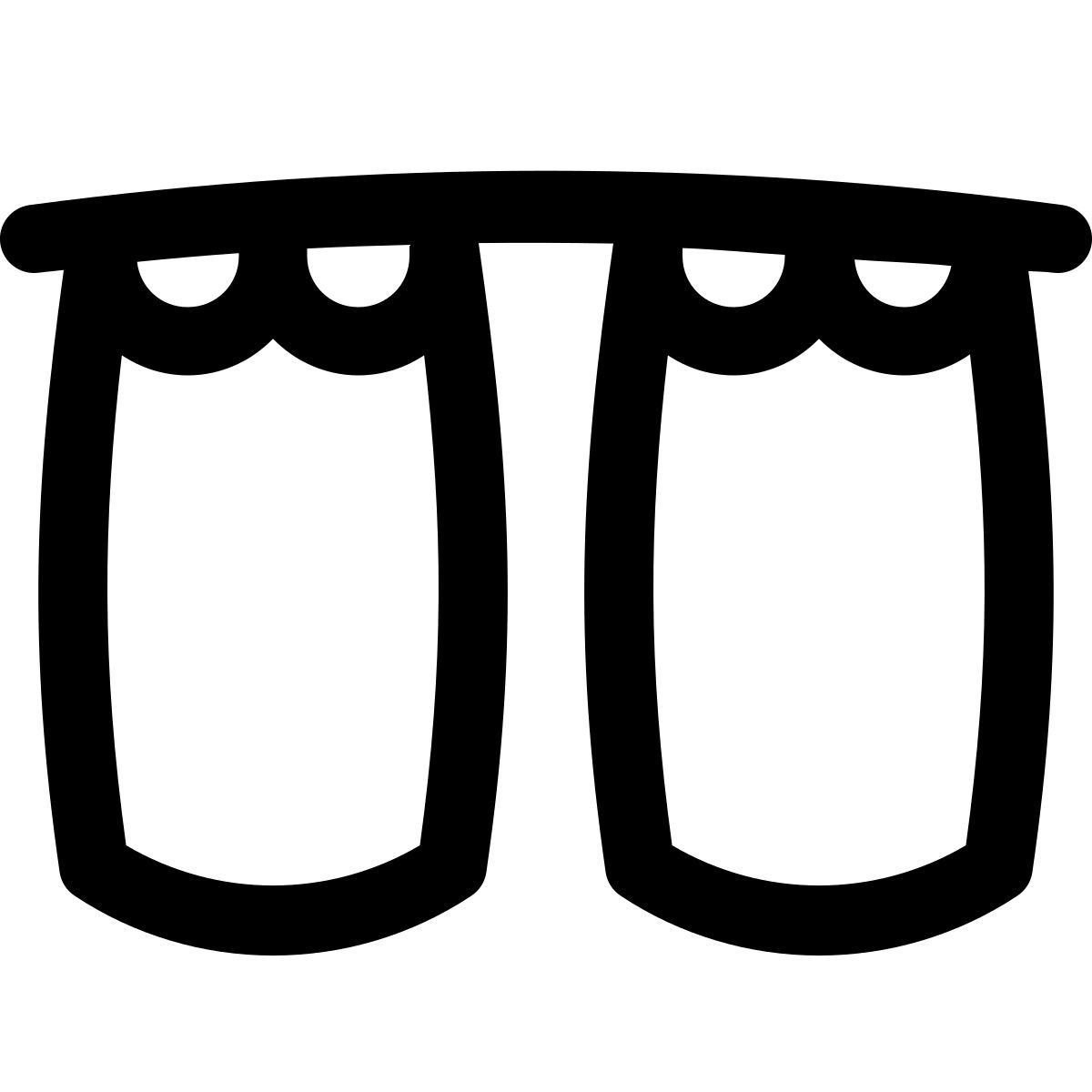 puffy outline style tende icon