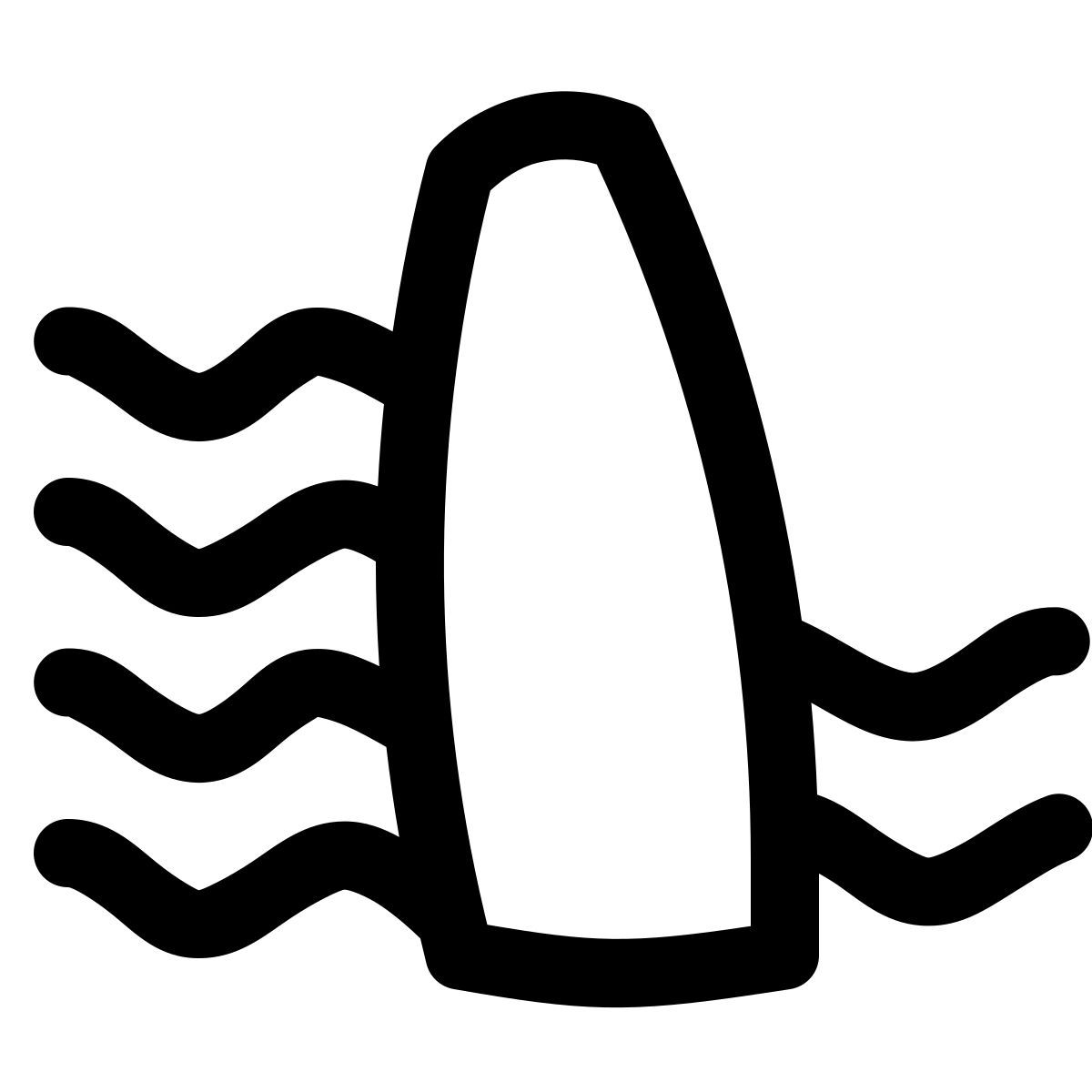 puffy outline style dam icon