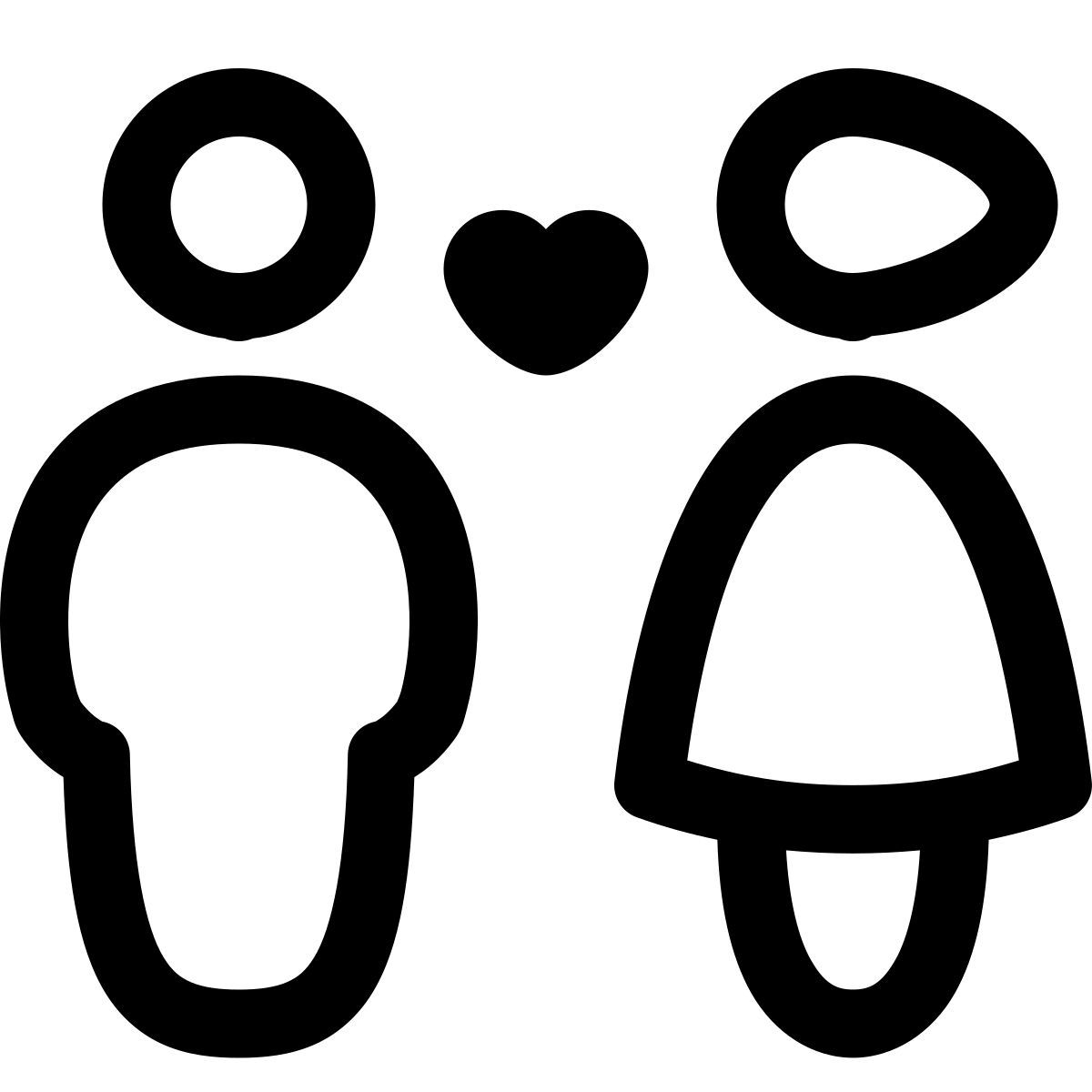 puffy outline style dating icon