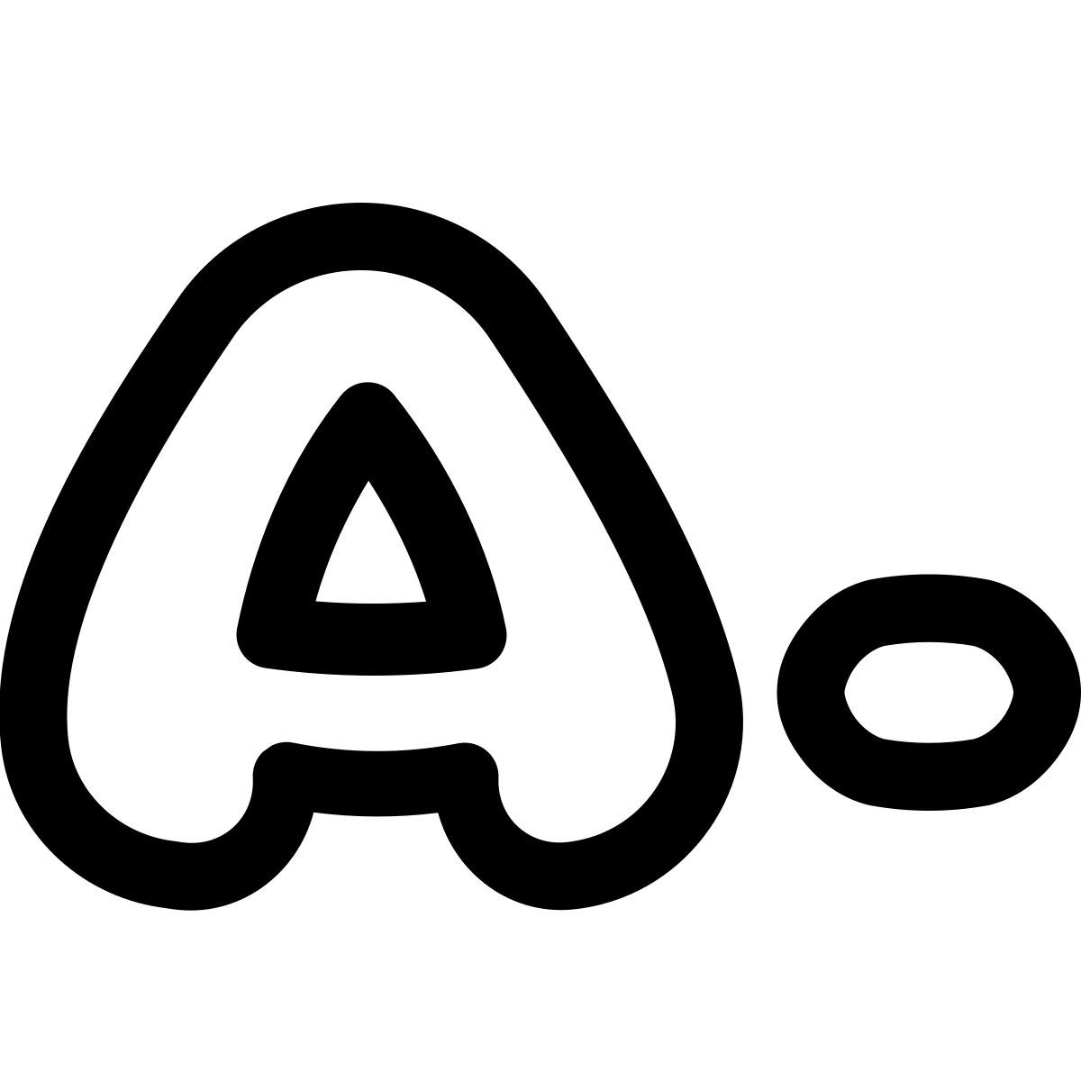 puffy outline style decrease font icon