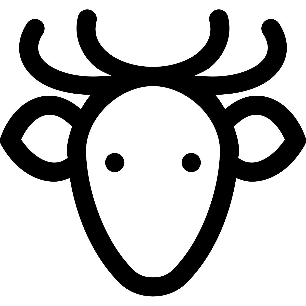 puffy outline style hirsch icon
