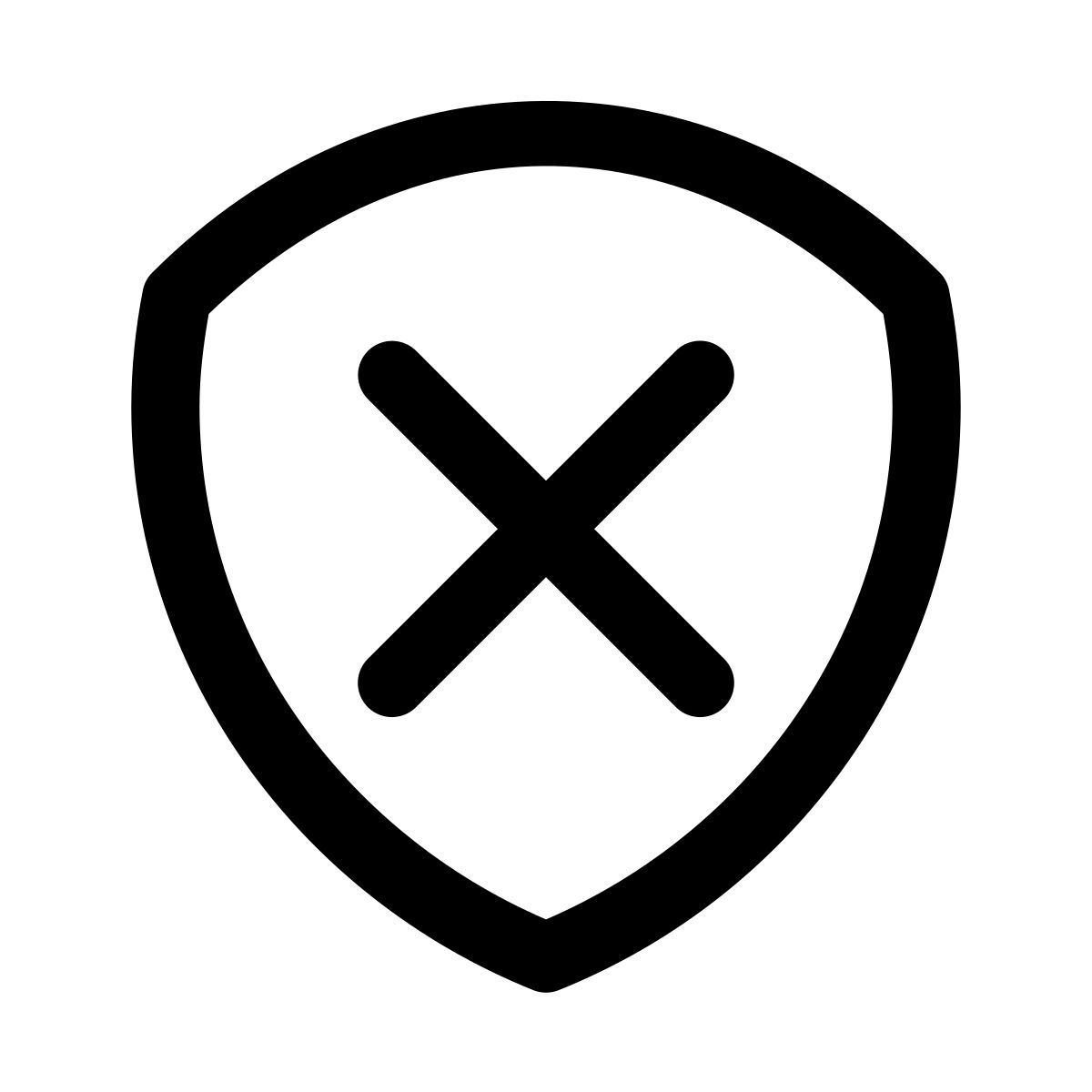 puffy outline style supprimer shield icon